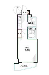 鷺宮第5ローヤル 1Kの間取図画像