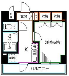 スペーシア高円寺2 1Kの間取図画像
