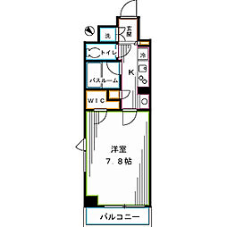 ルーブル都立家政伍番館 1Kの間取図画像