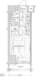 ブライズ方南町 1Kの間取図画像