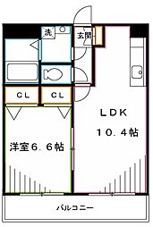 ヴィラ・フロレスタ 1LDKの間取図画像