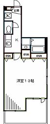コンフォール武蔵野 1Kの間取図画像