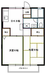 ストークアレイ 2DKの間取図画像