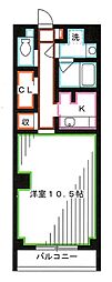 ドゥーエ武蔵小金井 1Kの間取図画像