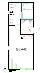 Celeste KOGANE 1Kの間取図画像