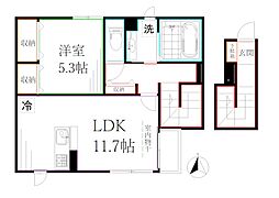 Chise 1LDKの間取図画像