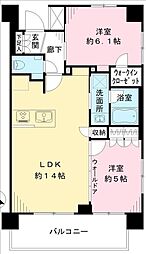 パレステージ杉並松庵 2LDKの間取図画像