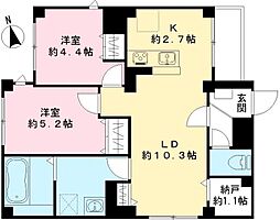 クレア ネスト 2LDKの間取図画像