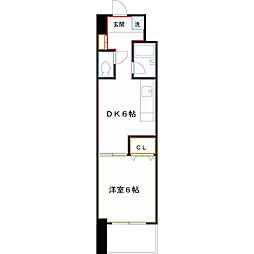 小金井本町ビル 1DKの間取図画像
