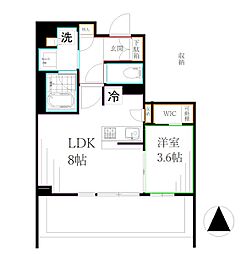 Brillia三鷹禅林寺通り 1LDKの間取図画像