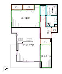 CASA de MaNa吉祥寺1 2LDKの間取図画像