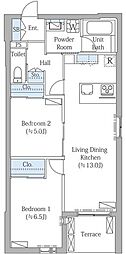 サクラガーデン武蔵小金井 2LDKの間取図画像