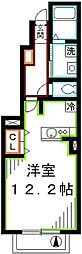オリーブ 1Kの間取図画像