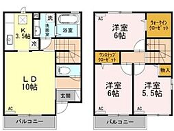 デュオC 3LDKの間取図画像