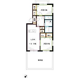 ブルーベリープレイス 2LDKの間取図画像