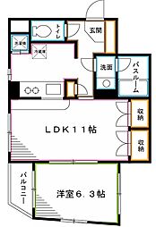 OCTOFOLIA 2階1LDKの間取り