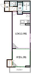 ヴィルソレイユ西荻II 2階1LDKの間取り