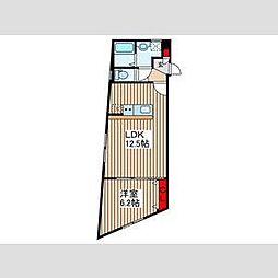 KAレジデンス上石神井 1LDKの間取図画像