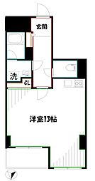 THE PALMS三鷹I ワンルームの間取図画像