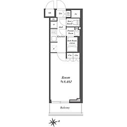 杉並区荻窪2丁目マンション 1Kの間取図画像