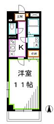 ヴィータコモダ 1Kの間取図画像