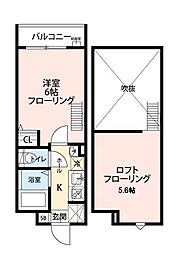 ノルデスタ小金井 1Kの間取図画像