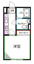 OGIKUBOONE 1Kの間取図画像