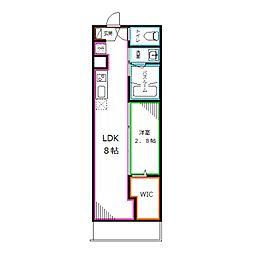 ハーモニーレジデンス東京武蔵関WESTSIDE 1LDKの間取図画像