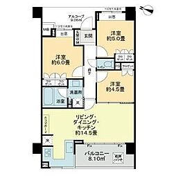 ライオンズ三鷹台欅テラス 3LDKの間取図画像