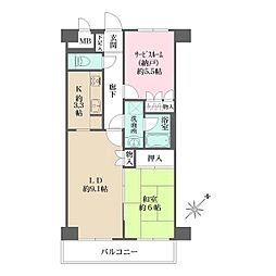 藤和シティホームズ荻窪駅前 1SLDKの間取図画像