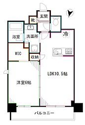 フレンシア高円寺北 1LDKの間取図画像