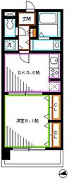 ティエドゥール吉祥寺 1DKの間取図画像