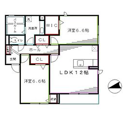 アンダンテ 2LDKの間取図画像