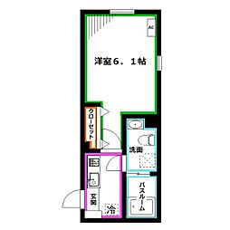 杉並区天沼3丁目マンション 1Kの間取図画像