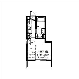 MyStylevintage中野南台 1Kの間取図画像