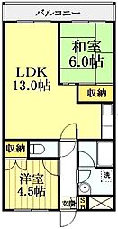 ベルメゾン欅 2LDKの間取図画像