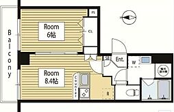 マンション荻窪 1DKの間取図画像