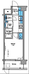 ルフォンプログレ中野富士見町ザ・レジデンス 1Kの間取図画像