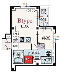 練馬区関町北5丁目マンション 1LDKの間取図画像