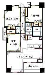 ブリリア中野 3LDKの間取図画像