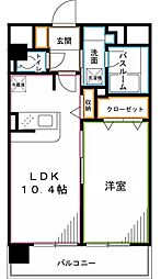 レヴォ 1LDKの間取図画像