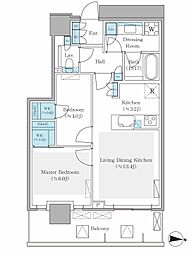 パークシティ中野ザタワーエアーズ 2LDKの間取図画像