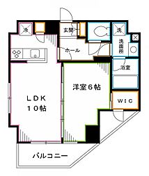カスタリア中野 1LDKの間取図画像