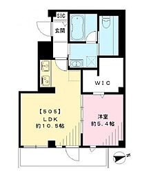 スマート・グラン荻窪 1LDKの間取図画像