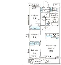 テラス杉並方南町 3LDKの間取図画像