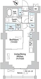 イストワール阿佐ヶ谷 1LDKの間取図画像