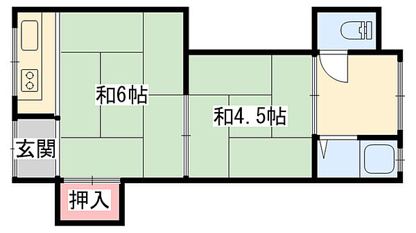 池田1丁目リブラ文化 ｜大阪府寝屋川市池田1丁目(賃貸アパート2K・2階・30.00㎡)の写真 その2