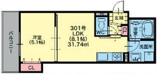 ラモーナ萱島東II ｜大阪府寝屋川市萱島東1丁目(賃貸アパート1LDK・1階・33.62㎡)の写真 その2