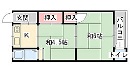 西尾文化 2Kの間取図画像