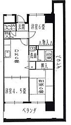 グランヴィラ香里 3DKの間取図画像